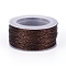 Nylon Metallic Cords, Saddle Brown, 1mm, about 20m/Roll