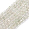 Electroplate Glass Beads Strands, Faceted, AB Color, Column, Honeydew, 4x5~6mm, Hole: 1mm, about 80pcs/strand, 40~48cm