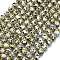 Natural Dalmatian Jasper Beads Strands, with Seed Beads, Faceted, Lantern, 8~8.5x6.5~7mm, Hole: 0.6mm, about 44pcs/strand, 15.16''(38.5cm)