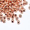 Brass Round Beads, Lead Free & Cadmium Free & Nickel Free, Rose Gold, 2mm, Hole: 0.5mm