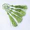 Polyester Tassel Decorations, Pendant Decorations, Olive Drab, 130x6mm, Tassel: 70~90mm