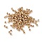 CCB Plastic Round Beads, Golden, 3x2.5mm, Hole: 1.2mm, about 769pcs/10g