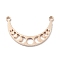 201 Stainless Steel Links, Moon Phase Links, Moon, Rose Gold, 14x21.5x1mm, Hole: 1mm