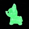 Luminous Resin Dog Display Decorations, Glow in the Dark Ornaments, Micro Landscape Garden Decorations, Aquamarine, 19x15x11mm