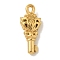 Ion Plating(IP) 304 Stainless Steel Pendants, Key Charm, Real 18K Gold Plated, 25.5x10.5x6mm, Hole: 1.6mm