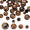 40Pcs 4 Styles Natural Tiger Eye Cabochons, Half Round/Dome, 6~12x3~5mm, 10pcs/style