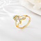 Brass Micro Pave Cubic Zirconia Finger Rings, Cadmium Free & Nickel Free & Lead Free, for Women, Letter X, US Size 3(14mm)