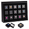 Imitation Leather Box, with Acrylic Box, Black, 21x15.4x2.85cm