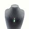 Green Natural Jade Column Pendant Necklaces