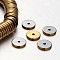 Electroplate Non-magnetic Synthetic Hematite Beads Strands, Disc/Flat Round, Golden Plated, 12x2mm, Hole: 1~1.5mm, about 189pcs/strand, 15.7 inch
