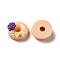 Opaque Resin Imitation Food Decoden Cabochons, Donut, PeachPuff, 19~20x8~10.5mm