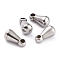 Non-Tarnish 304 Stainless Steel Chain Extender Drop, Teardrop, Stainless Steel Color, 6x3mm, Hole: 1mm