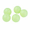 Luminous Acrylic Beads, Glow in the Dark, Round, Light Green, 20mm, Hole: 3.5mm