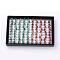 Natural Agate Rings, with Alloy Findings, Mixed Size, Oval, Platinum, 16~18mm, 100pcs/box