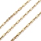 304 Stainless Steel Link Chains, Ion Plating(IP), Soldered, with Spool, Real 18K Gold Plated, 4x2x0.5mm, 10m/roll