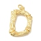 Rack Plating Brass Pendants, Long-Lasting Plated, Cadmium Free & Lead Free, Real 18K Gold Plated, with Jump Ring, Letter D, 37.5x26x6.5mm, Hole: 5mm