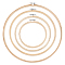4Pcs 4 Styles Bamboo Cross Stitch Embroidery Hoops, Sewing Tool Accessory, Round, Cornsilk, 170~350x160~340x10~10.5mm, Inner Diameter: 143~322mm, 1pc/style