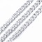 Alloy Curb Chains, with Spool, Cadmium Free & Nickel Free & Lead Free, Unwelded, Platinum, 15x12.5x2mm, about 32.81 Feet(10m)/Roll