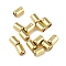Rack Plating Brass Beads, with Rubber, Slider Beads, Column, Real 18K Gold Plated, 6x4mm, Hole: 0.5mm