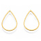 201 Stainless Steel Linking Rings, Teardrop, Golden, 21x14x1mm, Inner Diameter: 12x18.5mm