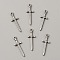 304 Stainless Steel Pendants, Sword Charm, Stainless Steel Color, 30.5x10x2mm, Hole: 2.2mm