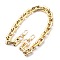 Bag Handles, with CCB Plastic Linking Rings, Alloy Spring Gate Rings and Zinc Alloy Swivel Clasps, for Bag Straps Replacement Accessories, Golden, 22.6 inch(57.5cm)