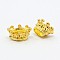 Alloy Bead Cones, Crown, Golden, 14x10x7mm, Hole: 7mm