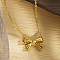 Sweet Stainless Steel Butterfly Pendant Necklace for Women's Daily Wear