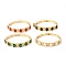 Rack Plating Virgin Mary Brass Bangles with Micro Pave Cubic Zirconia, Enamel Evil Eye Bangles for Women, Real 18K Gold Plated, Long-Lasting Plated, Cadmium Free & Lead Free, Mixed Color, Inner Diameter: 2-3/8 inch(6cm)
