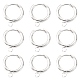 201 фурнитура для сережек-колец Huggie Hoop из нержавеющей стали STAS-P283-01D-S-2