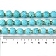Синтетические синие бирюзовые бусины G-Q010-A13-01-5