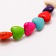 Сердце синтетические бирюзовые бусы нити TURQ-I019-12mm-07-1