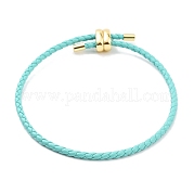 Изготовление плетеных круглых браслетов из искусственной кожи BJEW-H610-03G-04