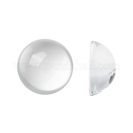 Прозрачный полукруглый стеклянные кабошоны GGLA-R027-30mm-1