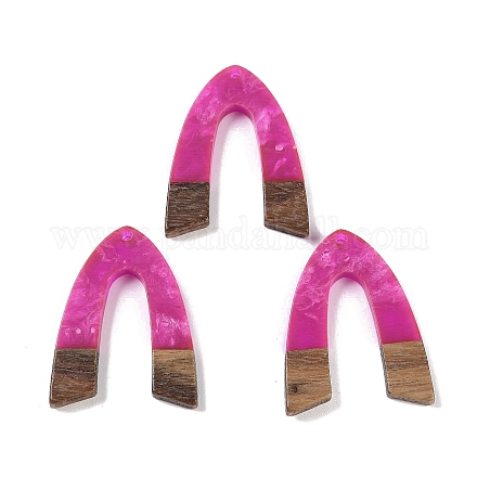 Подвески из смолы и дерева WOOD-F015-16G-1