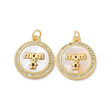 Латунные микропаве прозрачные подвески с фианитом KK-B083-20G-05-1