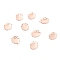 304 Stainless Steel Charms Cabochon Settings, Lace Edge Bezel Cups, Oval, Rose Gold, 12x9x2mm Tray: 9mmx8mm