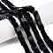 Natural Black Onyx(Dyed & Heated) Beads Strands, Cube, 7.5~9x7.5~9x7.5~9mm, Hole: 1.2mm, about 47~49pcs/strand, 15.35~15.79''(39~40.1cm)