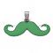201 Stainless Steel Enamel Pendants, Museache, Green, 16.5~17.5x39.5~40.5x2mm, Hole: 8x4mm