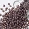 TOHO Round Seed Beads, Japanese Seed Beads, (PF2114) PermaFinish Cocoa Opal Silver Lined, 8/0, 3mm, Hole: 1mm, about 220pcs/10g