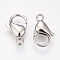 Tarnish Resistant 304 Stainless Steel Lobster Claw Clasps, Parrot Trigger Clasps, Stainless Steel Color, 17x10.5x4.5mm, Hole: 2mm