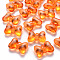 Transparent Acrylic Pendants, Bowknot, Coral, 21x29x10.5mm, Hole: 2.5mm, about 118pcs/500g