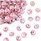 Preciosa® MAXIMA Crystal Round Stones, Czech Crystal, Bicone(436 11 177 Rivoli), Dura Foiling, 70020 Light Rose, SS29(6.15~6.35mm)