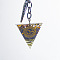 Chakra Theme Orgonite Pyramid Resin Energy Generators Pendant Keychain, Reiki Natural Amethyst Chips Inside for Car Bag Decoration, 3cm