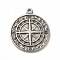 Non-Tarnish 304 Stainless Steel Pendants, Flat Round, Stainless Steel Color, 28x24x2.5mm, Hole: 1.6mm