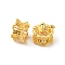 Brass Beads, Cadmium Free & Nickel Free & Lead Free, Real 18K Gold Plated, 7x4mm, Hole: 3mm