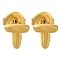 304 Stainless Steel Stud Earrings, Real 14K Gold Plated, Letter T, 7x7.5mm