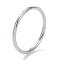 304 Stainless Steel Finger Rings, with Crystal Rhinestone, Stainless Steel Color, US Size 7(17.3mm)