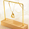 Stainless Steel Pendant Necklace for Women, Dolphin, Golden, 17.72 inch(45cm)