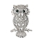 Alloy Rhinestone Brooches, with Cat Eye, Owl Brooches for Women, Platinum, 57x32mm